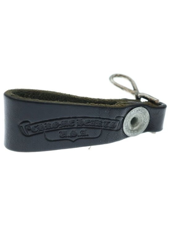 Chrome Hearts Belt Loop Cross Ball Button Leather Silver Black main image 5